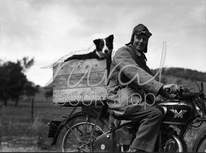 041 Man & Dog on a motor bike